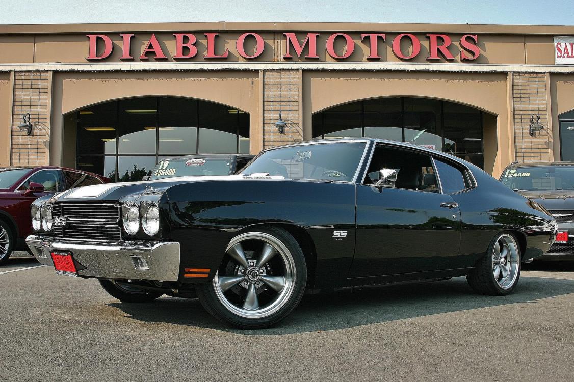 1970 Black /Black Chevrolet Chevelle SS Chevelle SS (136370R2054) with an LS1 6.0L engine, 6-Speed Manual transmission, located at 2073 San Ramon Valley Blvd, San Ramon, CA, 94583, (925) 830-8747, 37.783707, -121.979836 - Photo #0
