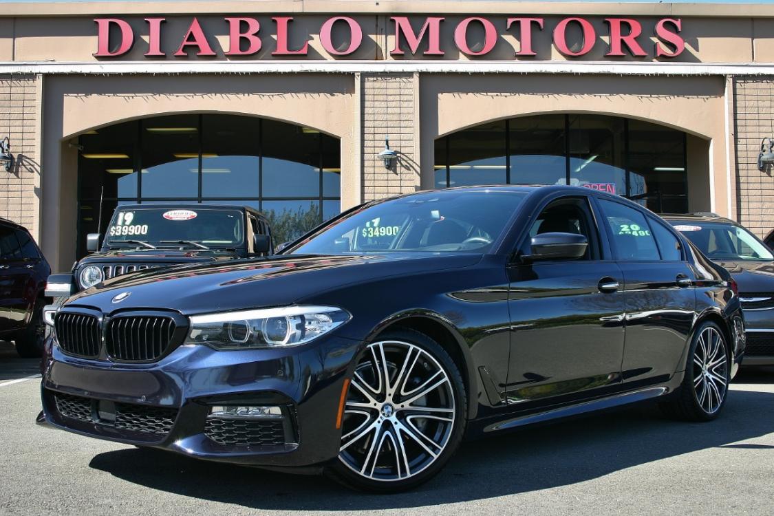 2018 Carbon Black /Black Leather BMW 5-Series 540i M-Sport (WBAJE5C53JW) with an 3.0L L6 DOHC 24V engine, Automatic with Overdrive and Paddle Shifters transmission, located at 2073 San Ramon Valley Blvd, San Ramon, CA, 94583, (925) 830-8747, 37.783707, -121.979836 - Photo #0